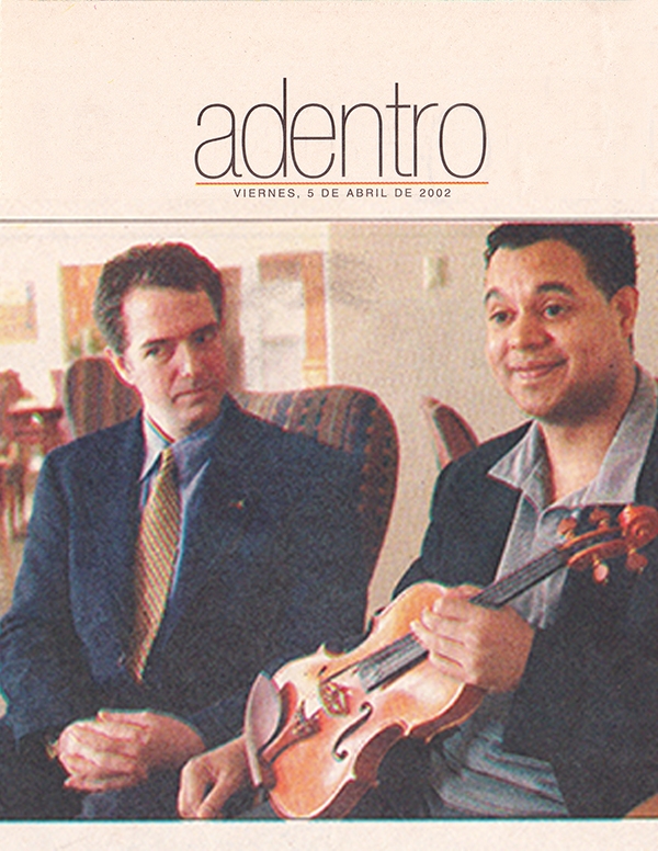 charles on cover of adentro with client